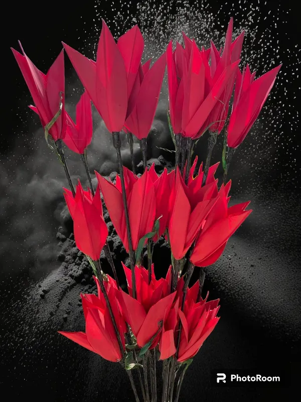 Red_Dry_Ice_Apple_Plant_Leaf_Big_Flower(Handicrafts,Pack_Of_5)