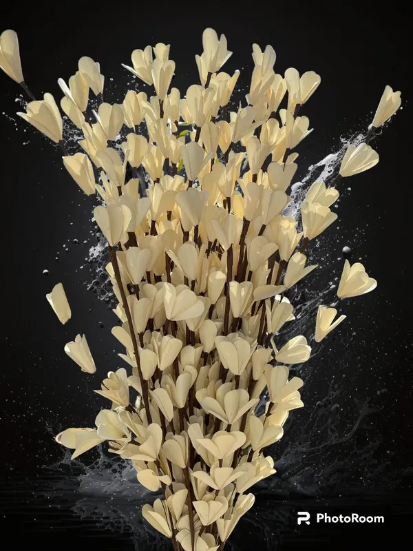 White_Dry_Ice_Apple_Plant_Leaf_Flower_(Handicrafts,Pack_of_10)