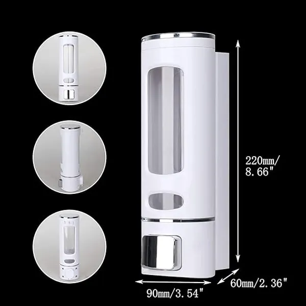 White___Candela_Glossy__Innova_400_ML_Heavy_Duty_Abs_Plastic_Body_Liquid_Soap_Dispenser.