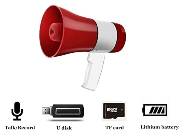 Red___Candela__Portable_Megaphone_Speaker_Siren_Record_Bullhorn_-_Compact_And_Battery_Operated_(80_Watt_)