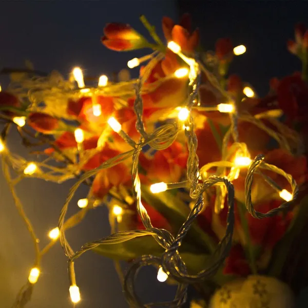 White_Candela_42_Leds__Steady_Water_Drop_Rice_Lights