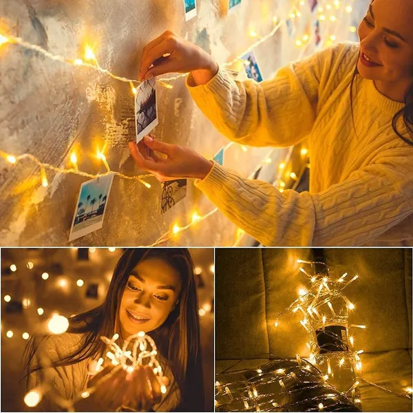 White_Candela_42_Leds__Steady_Water_Drop_Rice_Lights