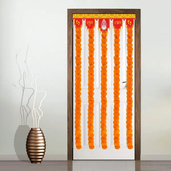 Pack_Of_5_Orange_Candela_Artificial_Marigold_Flowers_For_Decoration