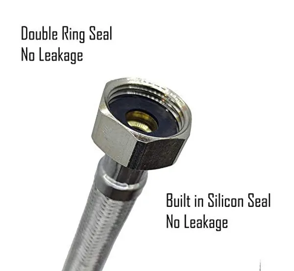 Pack_Of_2_Silver_Candela_Stainless_Steel_Connection_Pipe/hose_Pipe_18_Inch