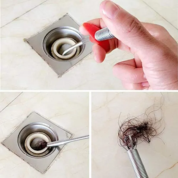 Silver___Candela_Snake_Shower_Sink_Clogged_Drain_Hair_Remover_Relief_Cleaning_Tools_Stainless_Steel_Catcher_Plastic_Barbed_Gripper_For_Bathroom_Kitchen_Bathtub_Toilet_Sewers_Pipe