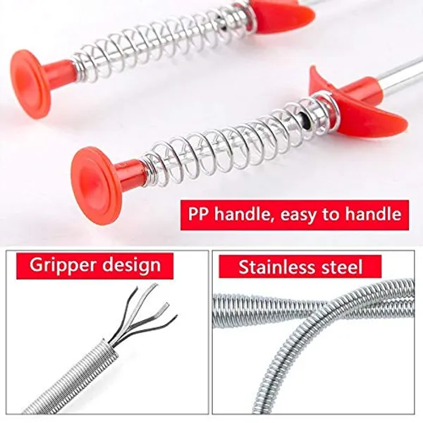 Silver___Candela_Snake_Shower_Sink_Clogged_Drain_Hair_Remover_Relief_Cleaning_Tools_Stainless_Steel_Catcher_Plastic_Barbed_Gripper_For_Bathroom_Kitchen_Bathtub_Toilet_Sewers_Pipe