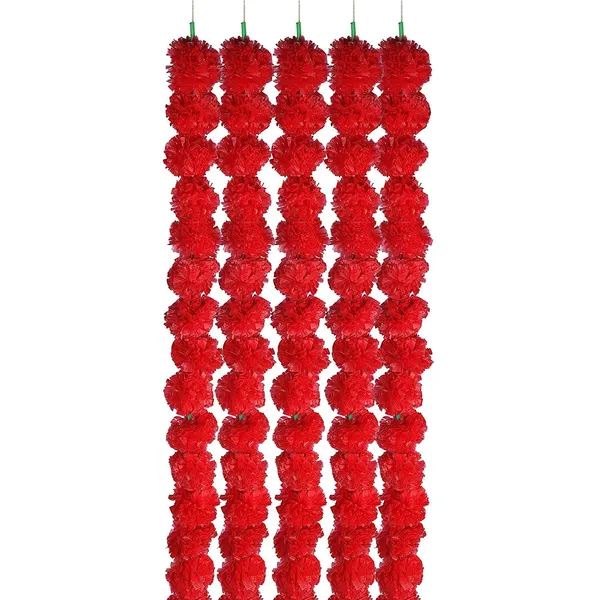 Pack_Of_5_Red_Candela_Artificial_Marigold_Flowers_For_Decoration