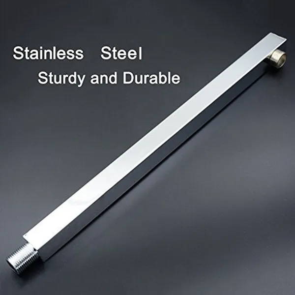 Silver___Candela_Square_Shower_Arm_With_Wall_Flange_Shower_Head