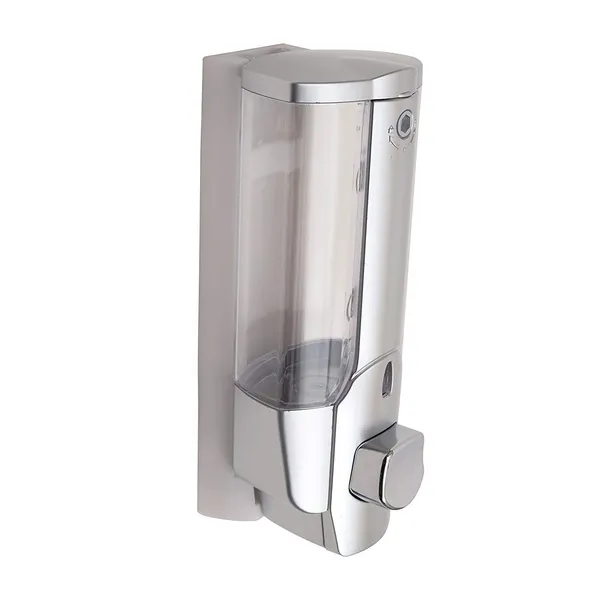 White_Candela_Liquid_Soap_Dispenser_-_Wall_Mounted_Liquid_Soap_Dispenser_-_Lotionshampoo_Dispenser_-__(Plastic)_400Ml