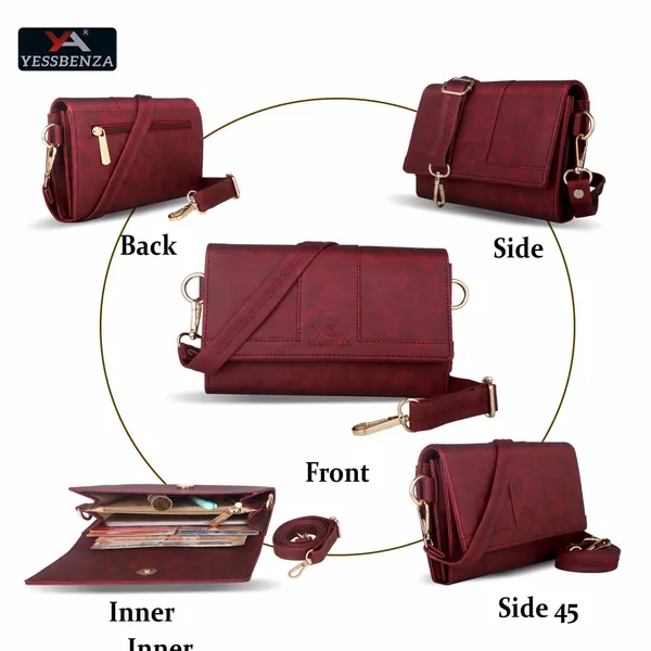 Women's_Faux_Leather_Maroon_Sling_bags