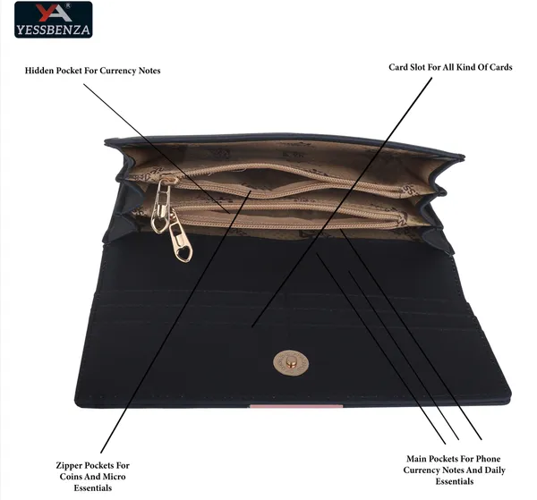 Black_Synthetic_Leather_Envelope_Clutch_Bag_For_Casual_To_Formal_Occasions