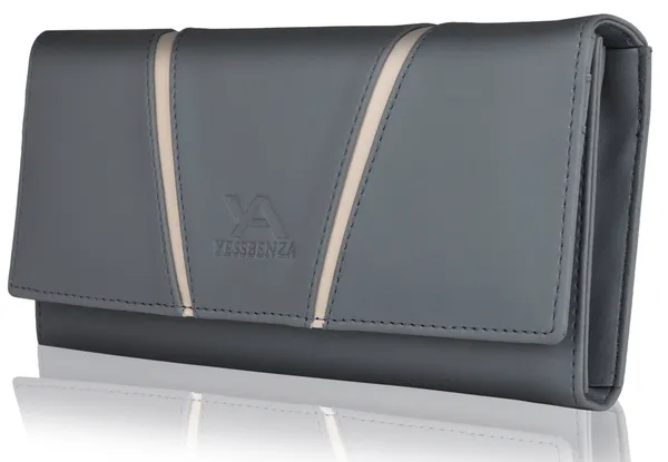 Grey_Casual_Party_Hand_Clutch_Synthetic_Leather_Envelop_Closure_Handbag