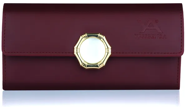 Maroon_Quality_Synthetic_Leather_Twist_Lock_Envelop_Closure_Clutch_Bag