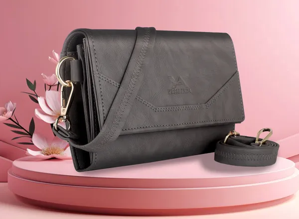 Grey_Faux_leather_Sling_Bag_for_Womens_&_Girls