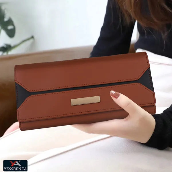 Tan_Hand_Clutch_Bag_With_Synthetic_Leather_And_Polyster/Cotton_Materials
