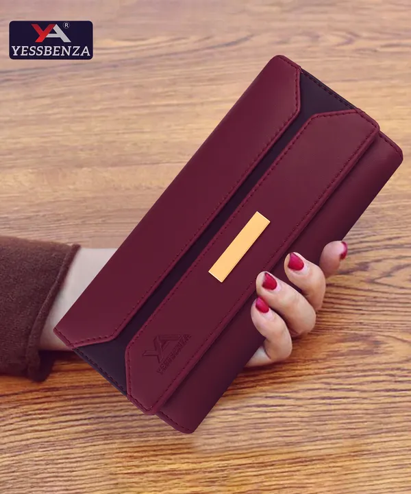 Maroon_Ladies_Synthetic_Leathers_Handcrafted_Envelope_Clutch_Bag