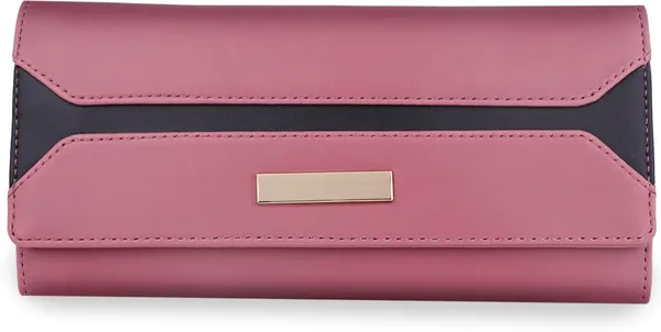 Pink_Synthetic_Two-Fold_Envolap_Hand_Clutch_Bag_For_Casual_Or_Formal_Events