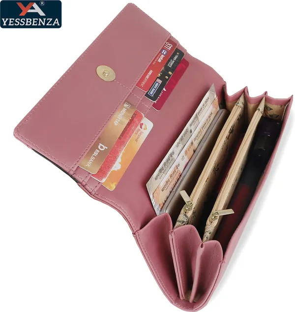 Pink_Synthetic_Two-Fold_Envolap_Hand_Clutch_Bag_For_Casual_Or_Formal_Events