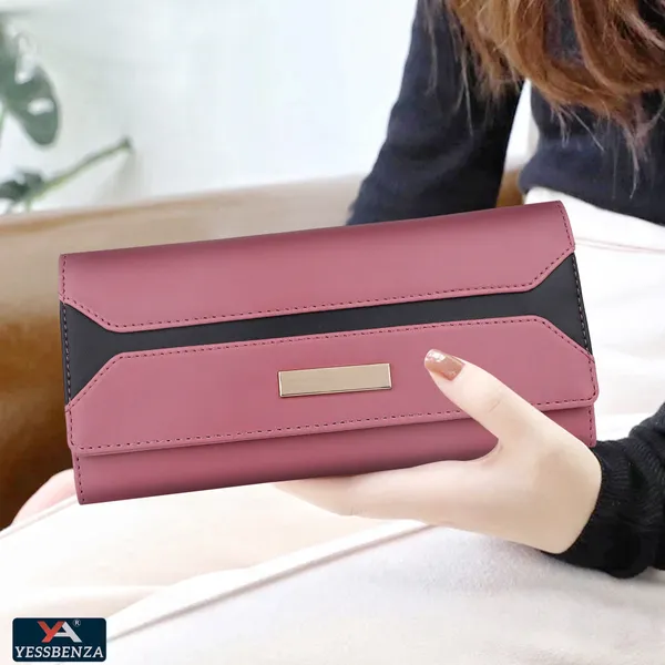 Pink_Synthetic_Two-Fold_Envolap_Hand_Clutch_Bag_For_Casual_Or_Formal_Events