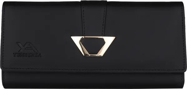 Black_Handcrafted_Faux-Leather_Envelop_Flap-Fold_Clutch_Bag_For_Women