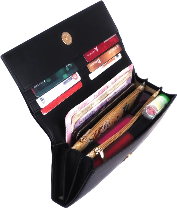 Black_Handcrafted_Faux-Leather_Envelop_Flap-Fold_Clutch_Bag_For_Women