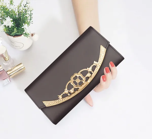 Grey_Handcrafted_Clutches_-_Polyester/Cotton_Framework_Fitting_Wallets_For_Women
