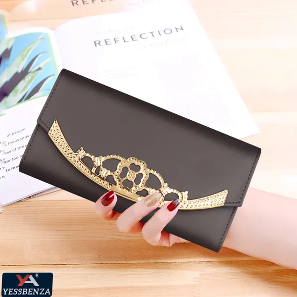 Grey_Handcrafted_Clutches_-_Polyester/Cotton_Framework_Fitting_Wallets_For_Women