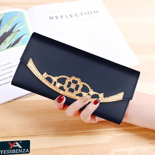 Navy_Women'S_Synthetic_Leather_Wallets_For_Casual_And_Formal