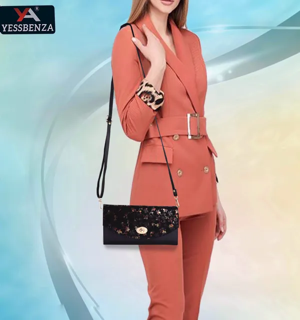 Black_Casual_Synthetic_Leather_Twist_Clasp_Shoulder_Bag_-_Self_Design