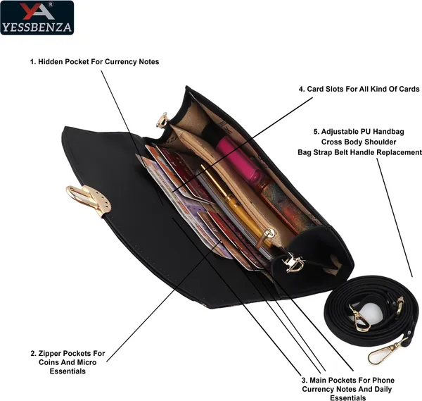 Jet_Black_Casual_And_Evening_Synthetic_Leather_Detachable_Strap_Sling_Bag