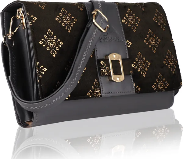 Grey_Self_Design_Synthetic_Leather_And_Cotton_Detachable_Strap_Zipper_Sling_Bag