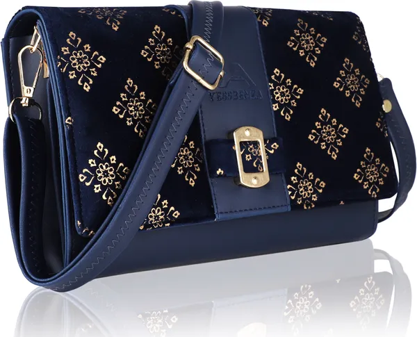 Navy_Casual_And_Evening/Party_And_Sports_Synthetic_Leather_Detachable_Strap_Sling_Bag