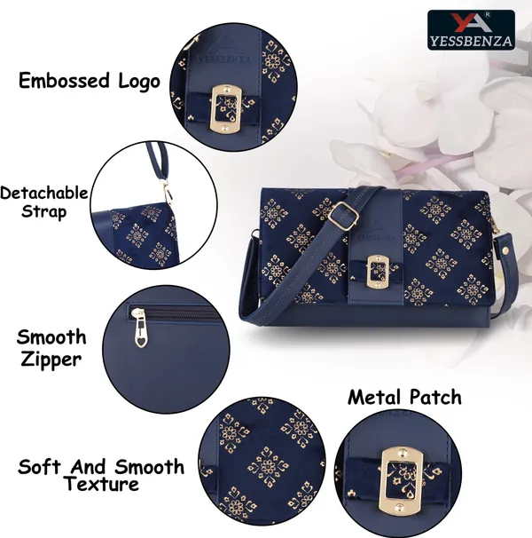 Navy_Casual_And_Evening/Party_And_Sports_Synthetic_Leather_Detachable_Strap_Sling_Bag