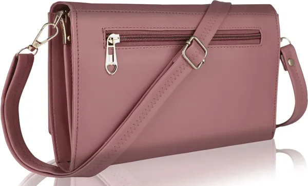 Coral_Textured_And_Studded_Casual_And_Evening/Party_And_Formal_Synthetic_Leather_Clutch_Bag