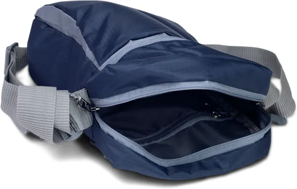 Blue_Checkered_Textured_Fabric_Detachable_Strap_Sling_Bag_Ecommerce_Title
