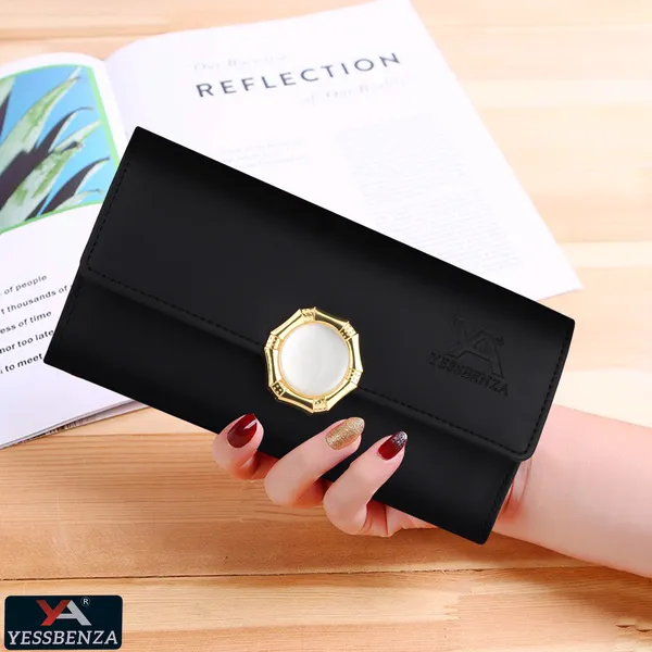 Black_Twist_Lock_Clutch_Wallet_Quality_Handcrafted_Polycotton_Synthetic_Leather_Envelope