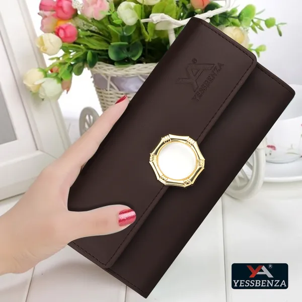 Brown_Envelop_Closure_Artifical_Handcrafted_Twist_Lock_Clutch_Wallet_Casual_Party