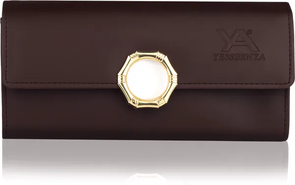 Brown_Envelop_Closure_Artifical_Handcrafted_Twist_Lock_Clutch_Wallet_Casual_Party
