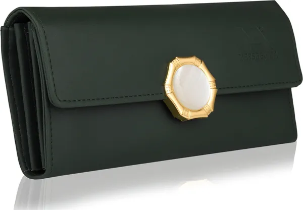 Green_Quality_Twist_Lock_Clutch_Wallet_Handcrafted_Polycotton_Fabrics_Envelop_Closure