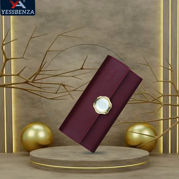 Maroon_Quality_Synthetic_Leather_Twist_Lock_Envelop_Closure_Clutch_Bag