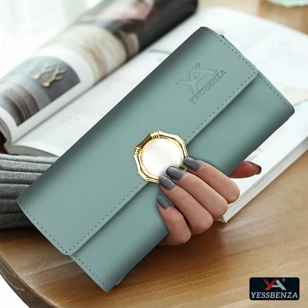 Green_Clutch_Wallet_Casual_Party_Formal_Sports_Polycotton_Fabrics_Envelop_Closure