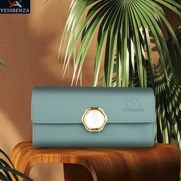 Green_Clutch_Wallet_Casual_Party_Formal_Sports_Polycotton_Fabrics_Envelop_Closure