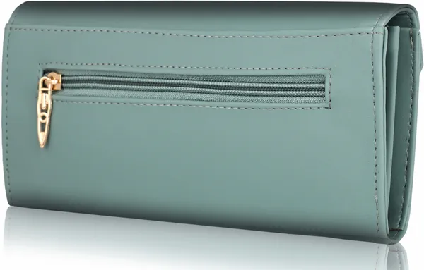Green_Clutch_Wallet_Casual_Party_Formal_Sports_Polycotton_Fabrics_Envelop_Closure