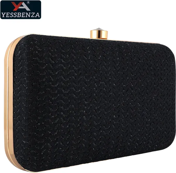 Black_Synthetic_Polycotton_Twist_Clasp_Party_Hand_Clutchbag_For_Women