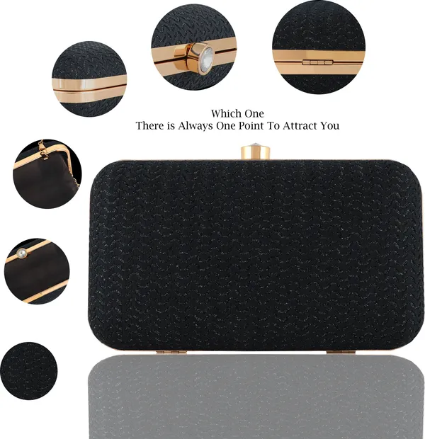 Black_Synthetic_Polycotton_Twist_Clasp_Party_Hand_Clutchbag_For_Women
