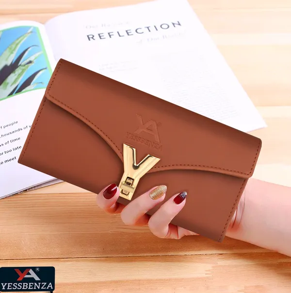 Tan_Quality_Y_Twist_Lock_Clutch_Wallet_For_Ladies