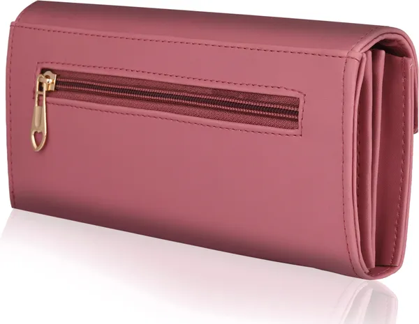 Peach_Y_Twist_Lock_Clutch_Wallet_For_Casual_&_Party