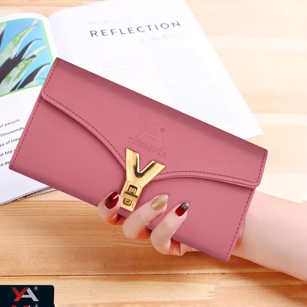 Peach_Y_Twist_Lock_Clutch_Wallet_For_Casual_&_Party