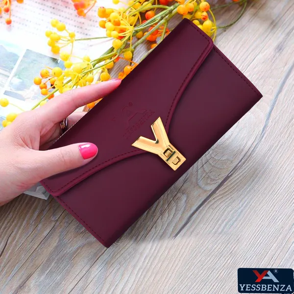Maroon_Casual_Formal_Synthetic_Leather_Ladies_Y_Twist_Lock_Clutch