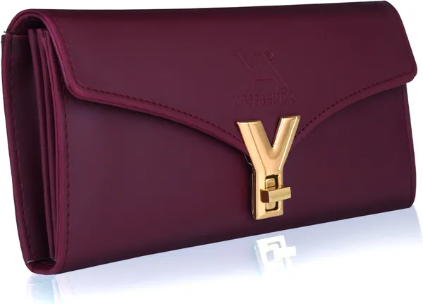 Maroon_Casual_Formal_Synthetic_Leather_Ladies_Y_Twist_Lock_Clutch